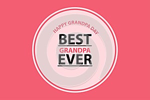 best granpa ever happy grandpa day stamp on pink