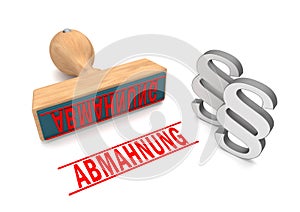 Stamp Abmahnung Paragraphs