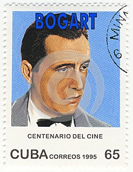 Stamp with actor Humphrey Bogart