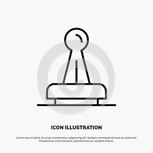 Stamp, Approval, Authority, Legal, Mark, Rubber, Seal Line Icon Vector