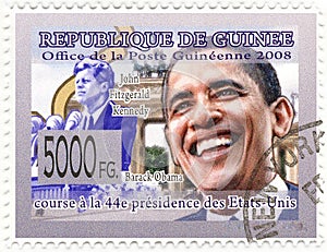 Stamp with Barack Obama