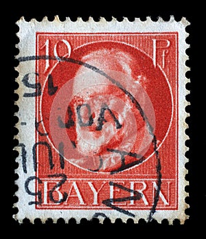 Stamp of Bavaria, Ludwig III, King of Bavaria