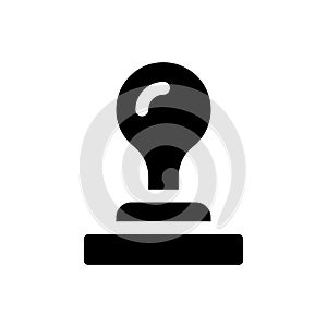 Stamp black glyph ui icon