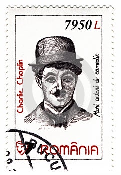 Stamp with Charles Chaplin