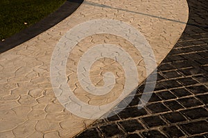 Stamp concrete texture pattern and background.