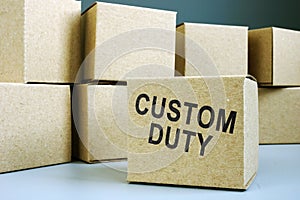 Stamp Custom duty on the box