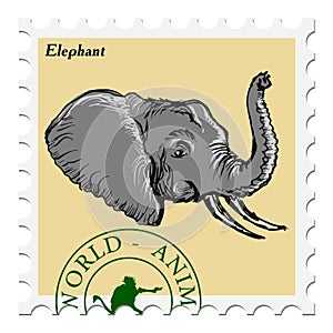 Stamp with elephant