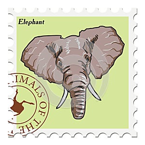 Stamp with elephant