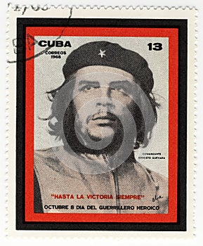 Stamp with Ernesto Che Guevara
