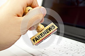 Stamp with fakenews