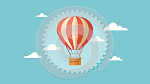 A stamp featuring a hot air balloon symbolizes the feeling of hope and weightlessness that the individual experiences as photo