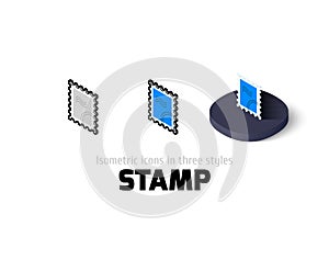 Stamp icon in different style