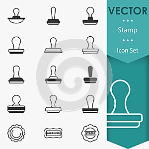 Stamp icons vector