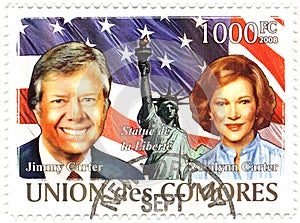 Stamp with Jimmy Carter