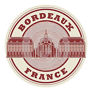 Stamp or label Bordeaux, France