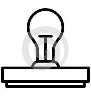 Stamp Line Isolated Vector Icon That can be easily modified or edit
