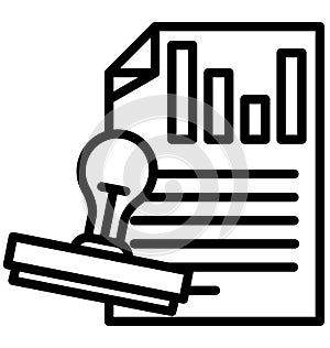 Stamp Line Isolated Vector Icon That can be easily modified or edit