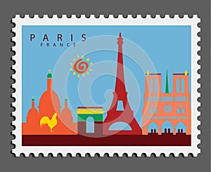 Stamp of Paris France