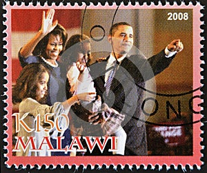 Stamp shows Barack Obama and your family