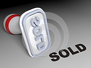 Stamp SOLD - 3D rendering