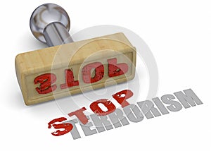 Stamp Stop Terrorism - 3D