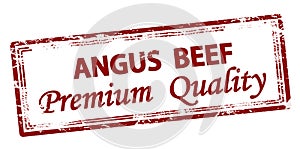 Stamp with text Angus beef premium quality