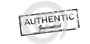 Stamp with text Authentic guaranteed
