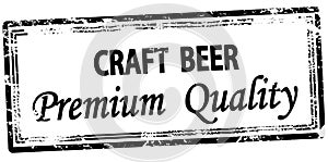 Stamp with text Craft beer