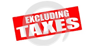 Excluding taxes photo