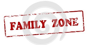 Stamp with text Family zone