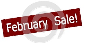 Stamp with text February sale