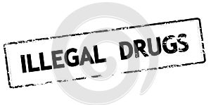 Stamp with text Illegal drugs