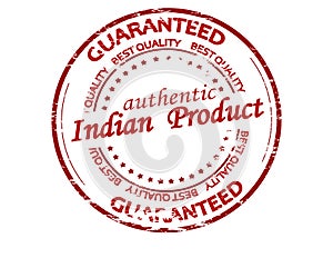 Stamp with text Indian product