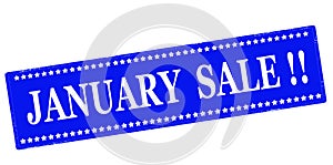 Stamp with text January sale