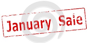 Stamp with text January sale