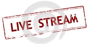 Stamp with text Live stream