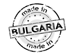 Stamp with text Made in Bulgaria