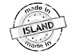 Stamp with text Made in Island