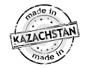 Stamp with text Made in Kazachstan