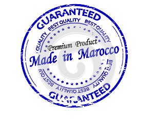 Stamp with text Made in Maroco