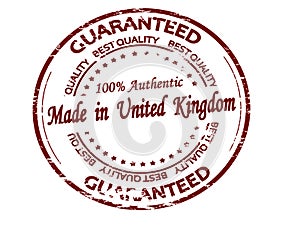 Stamp with text Made in United Kingdom