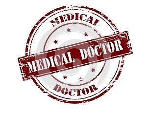 Stamp with text Medical doctor