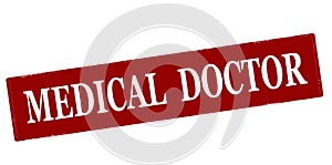 Stamp with text Medical doctor