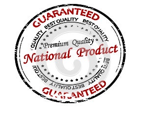 Stamp with text National product