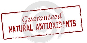 Stamp with text Natural antioxidants