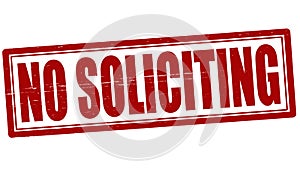 No soliciting