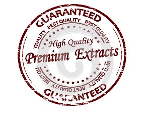 Stamp with text Premium extracts
