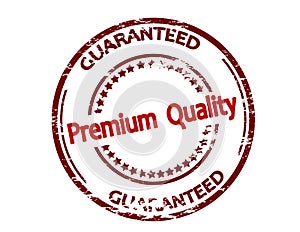 Stamp with text Premium quality guaranteed