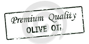 Stamp with text Premium quality olive oil