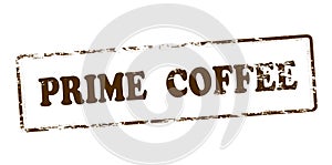 Stamp with text Prime coffee